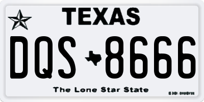 TX license plate DQS8666