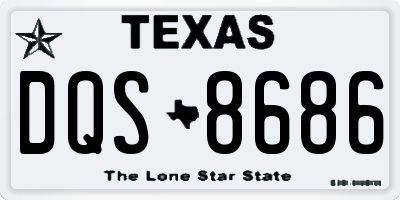 TX license plate DQS8686