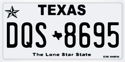 TX license plate DQS8695