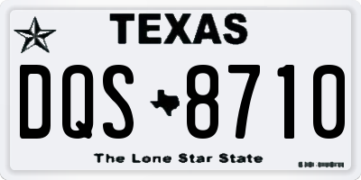 TX license plate DQS8710