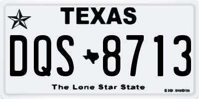 TX license plate DQS8713
