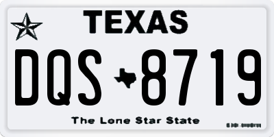 TX license plate DQS8719