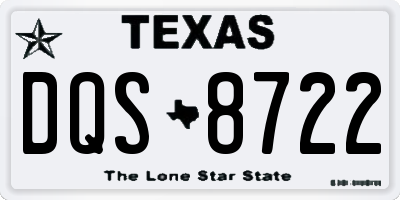 TX license plate DQS8722