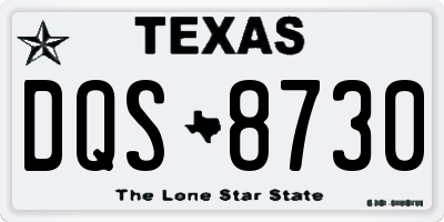 TX license plate DQS8730