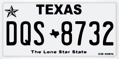 TX license plate DQS8732