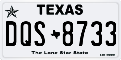 TX license plate DQS8733