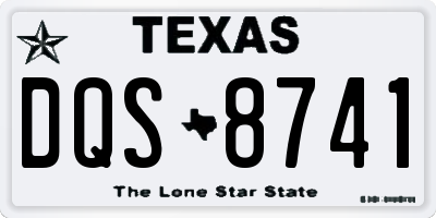 TX license plate DQS8741