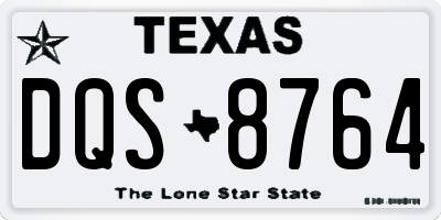 TX license plate DQS8764
