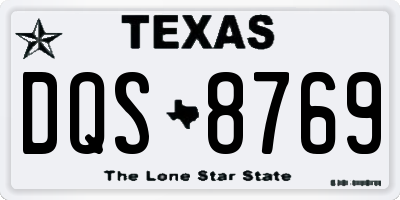 TX license plate DQS8769