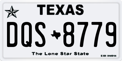TX license plate DQS8779