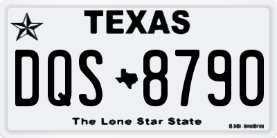TX license plate DQS8790