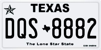 TX license plate DQS8882