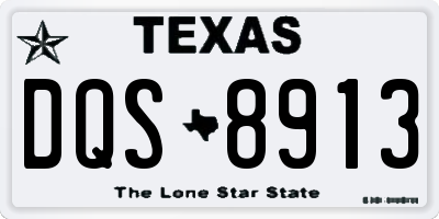 TX license plate DQS8913