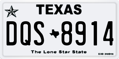 TX license plate DQS8914