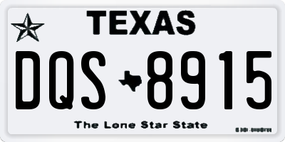 TX license plate DQS8915