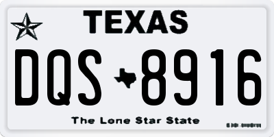 TX license plate DQS8916
