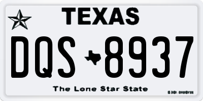 TX license plate DQS8937