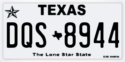TX license plate DQS8944