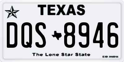 TX license plate DQS8946