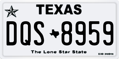 TX license plate DQS8959