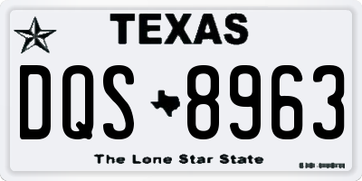 TX license plate DQS8963