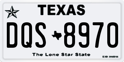 TX license plate DQS8970