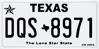 TX license plate DQS8971