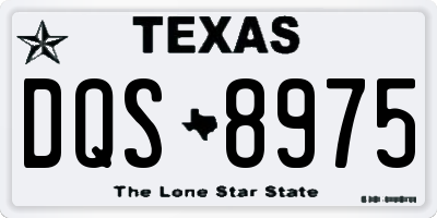 TX license plate DQS8975