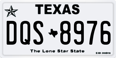 TX license plate DQS8976