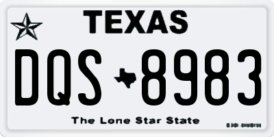 TX license plate DQS8983