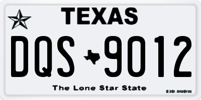 TX license plate DQS9012