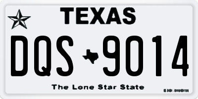 TX license plate DQS9014