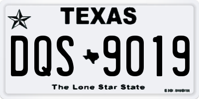 TX license plate DQS9019