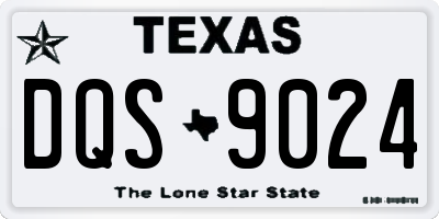 TX license plate DQS9024