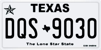TX license plate DQS9030