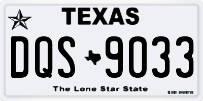 TX license plate DQS9033