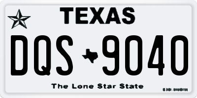 TX license plate DQS9040