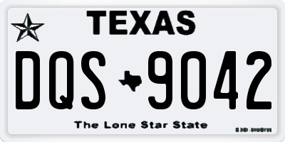 TX license plate DQS9042