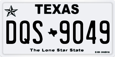 TX license plate DQS9049