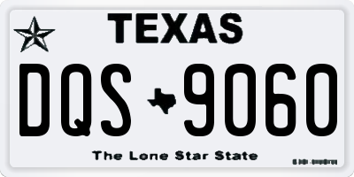 TX license plate DQS9060