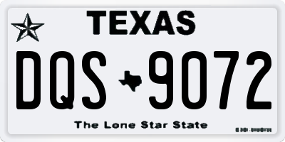 TX license plate DQS9072