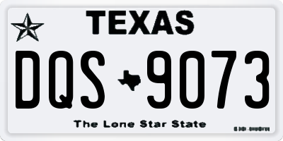 TX license plate DQS9073