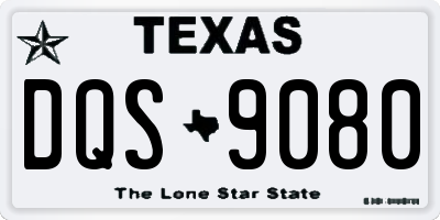 TX license plate DQS9080