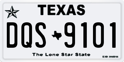 TX license plate DQS9101