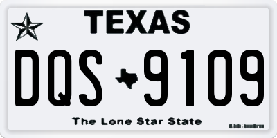 TX license plate DQS9109