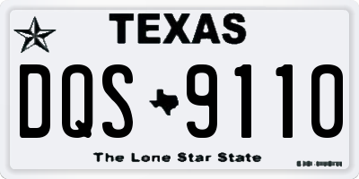 TX license plate DQS9110