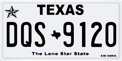 TX license plate DQS9120