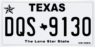 TX license plate DQS9130