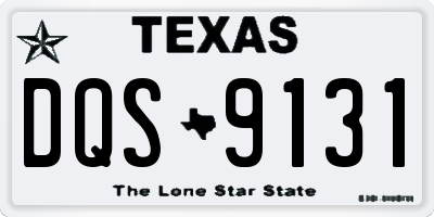 TX license plate DQS9131