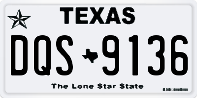 TX license plate DQS9136